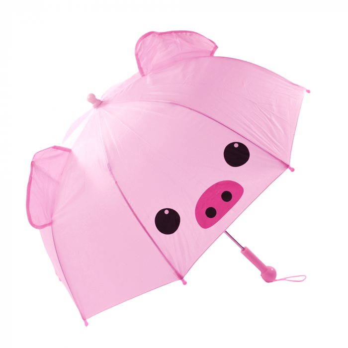 Rosa Regenschirm mit bunter LED