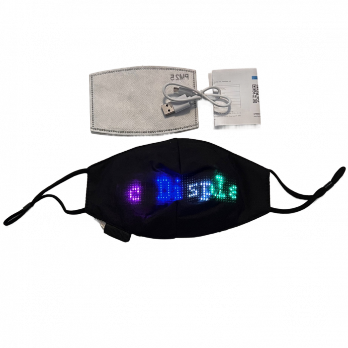 Programmable LED mask for festivals, parties, Halloween, carnival and carnival