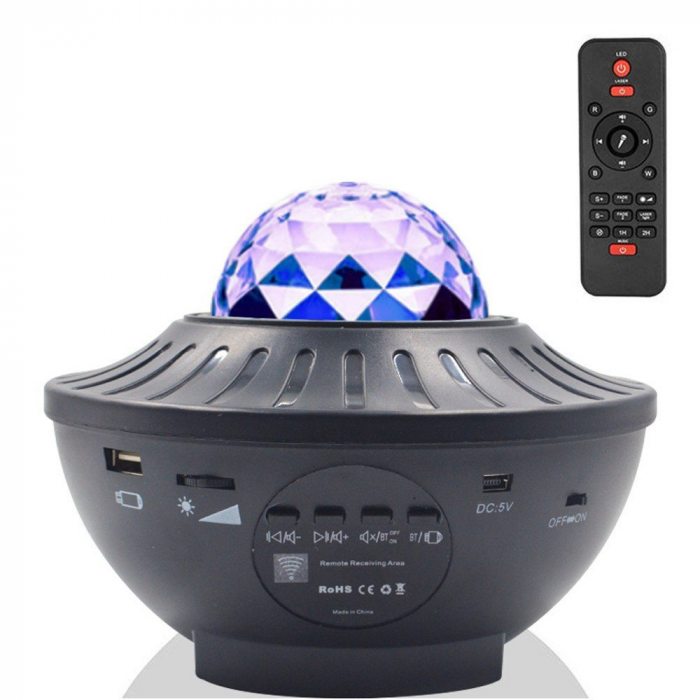 LED projector with stars in three colors