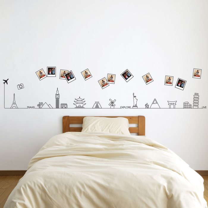 Glow in the Dark Wall Deco world sight monuments