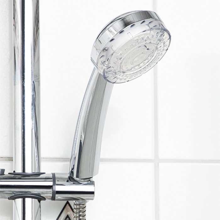 Shower head with LED lighting
