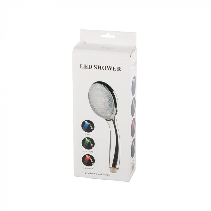 Shower head with LED lighting