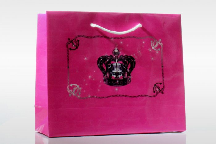 Leuchtende Geschenk-Tasche Krone Papier Geschenktüte