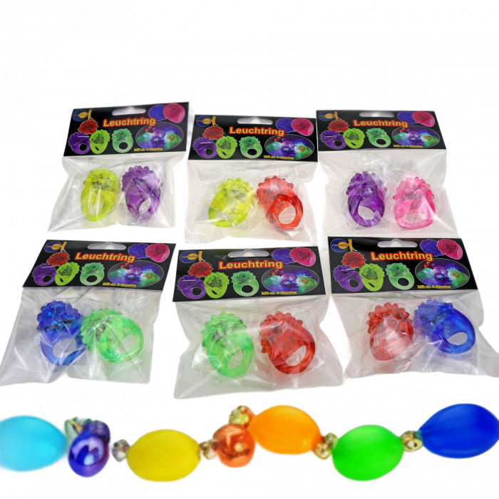 2er pack led blinkender ring für finger party