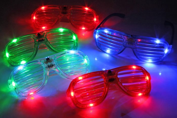 LED-Atzenbrille Blinkbrille