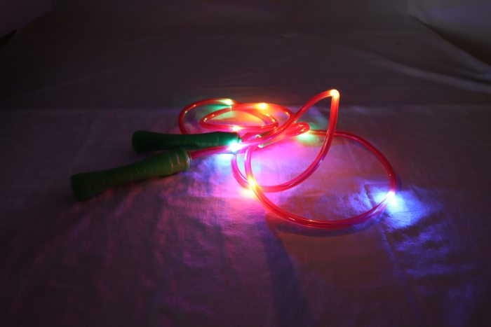 LED-Springseil - Kinder Springseil Kinder Grün Rot