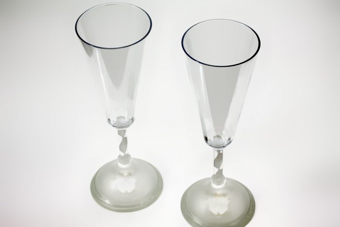 2 x LED-Champagne Glasses