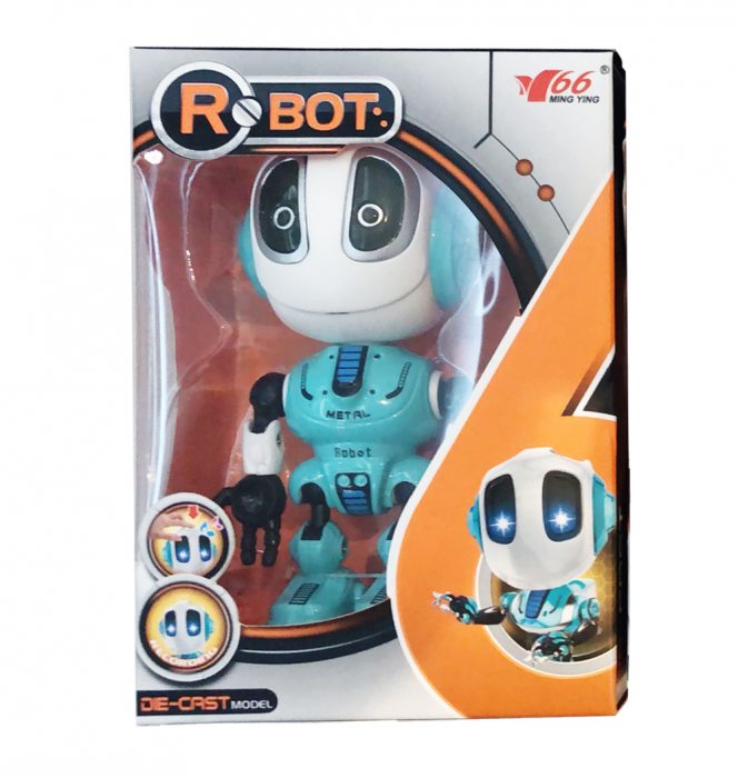 roboter kinder spricht blau