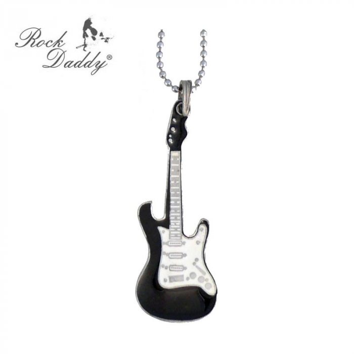 Halskette mit E-Gitarre I Kette für Musiker Gitarrenhalskette Geschenk
