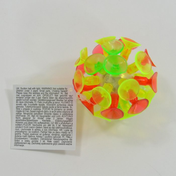 Suction cup flashing ball