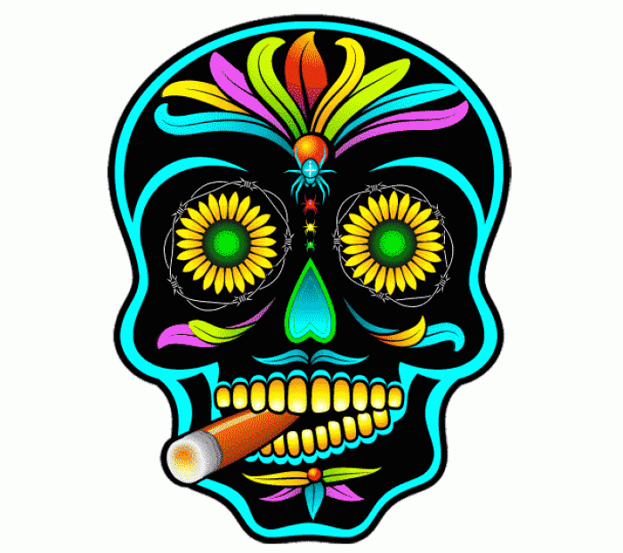 sugar skull leuchtpanel