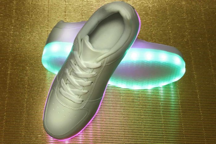 led-sneaker  kinder erwachsene weiß farbwechsel