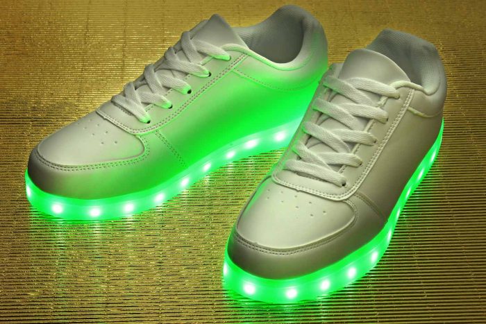 light up shoes green