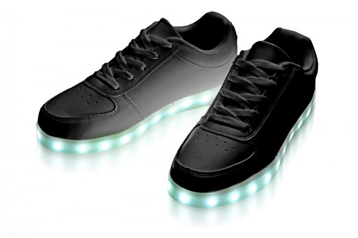 blinkende led schuhe weiß