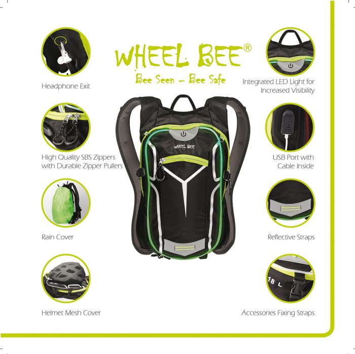 Fahrrad LED Rucksack