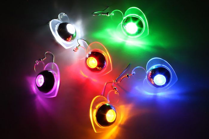 2 Stück LED-Ohrhänger Herz Herzohrhänger Modeschmuck