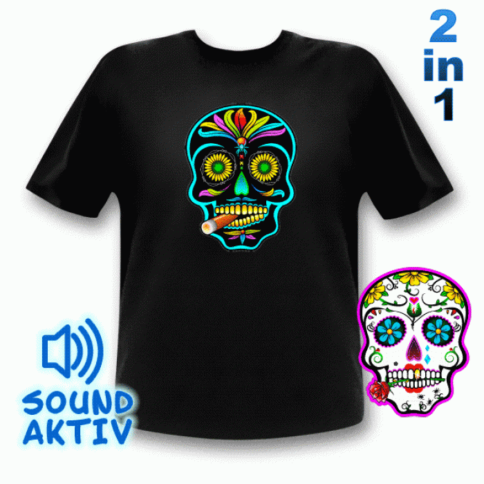 mexikanischer totenkopf t-shirtskull