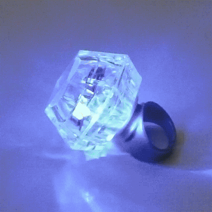 Diamant LED-Fingerring Party Schmuck Kinder & Teens & Schlager Festival