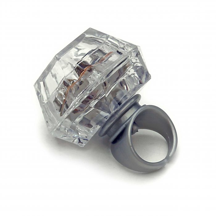 Diamant LED-Fingerring Party Schmuck Kinder & Teens & Schlager Festival