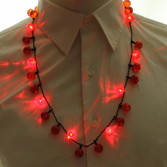 Leuchtende Halloween LED-Halskette Kürbiss