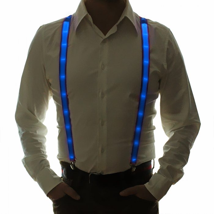 light up led supender blue