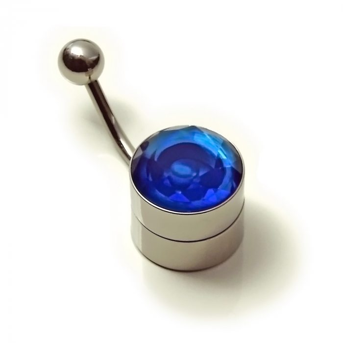 LED-Bauchnabelpiercing mit Facettenstein I Leuchtender Bauchnabel Nabelschmuck Bananabell Nabelpiercing I Piercing am Bauchnabel