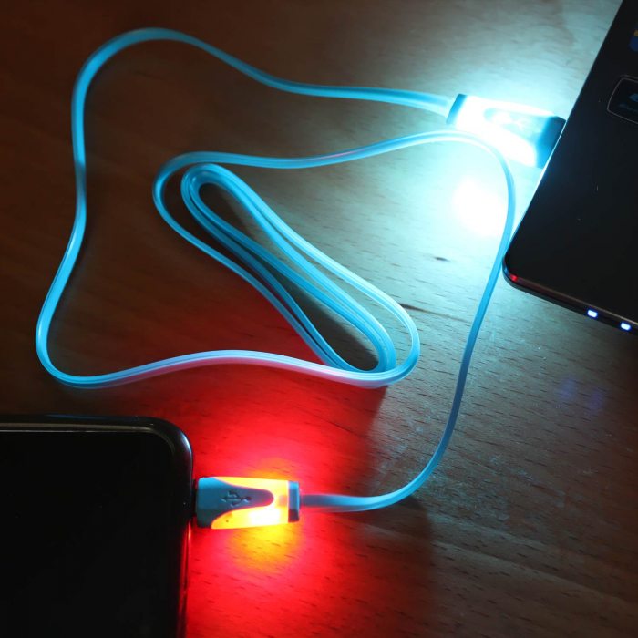 LED-Ladekabel iPhone 5/6/7 Lightning USB-Ladekabel