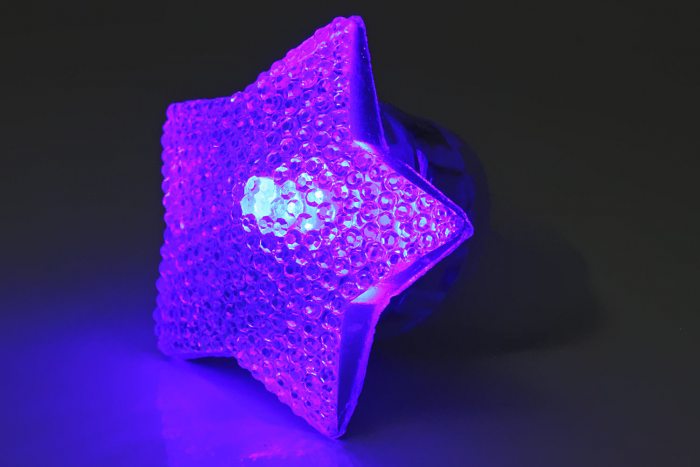 4er-Set blinkende LED-Glitzerringe LED-Schmuck Kinder I Modeschmuck I Geburtstagstüte Mitgebsel Geburtstagasparty
