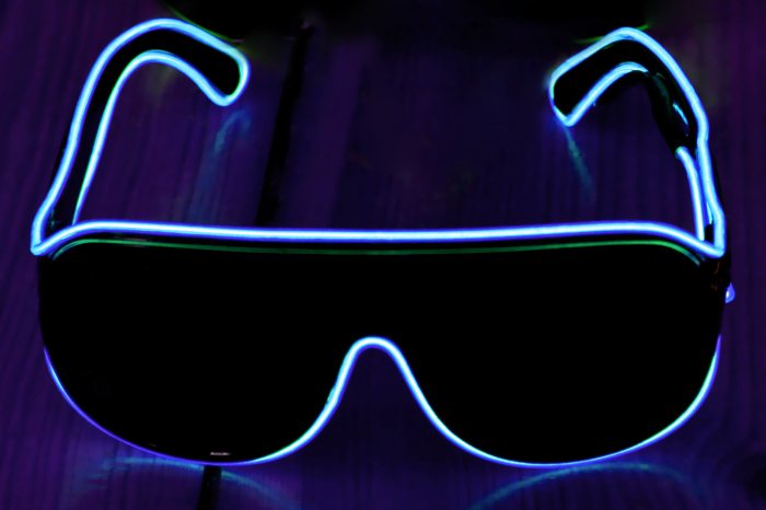 Blaue Brille