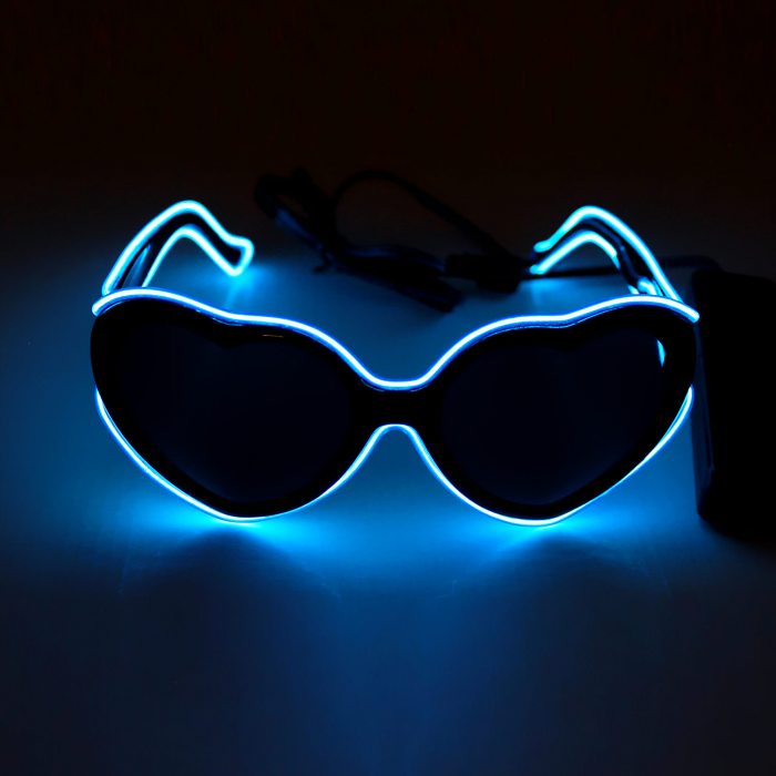 Blaue Herzbrille Festivalbrille