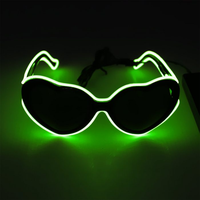Grüne Herzbrille partybrille