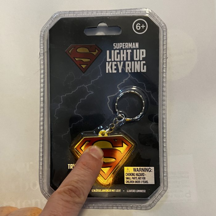 LED keychain Superman I keychain with light gadget