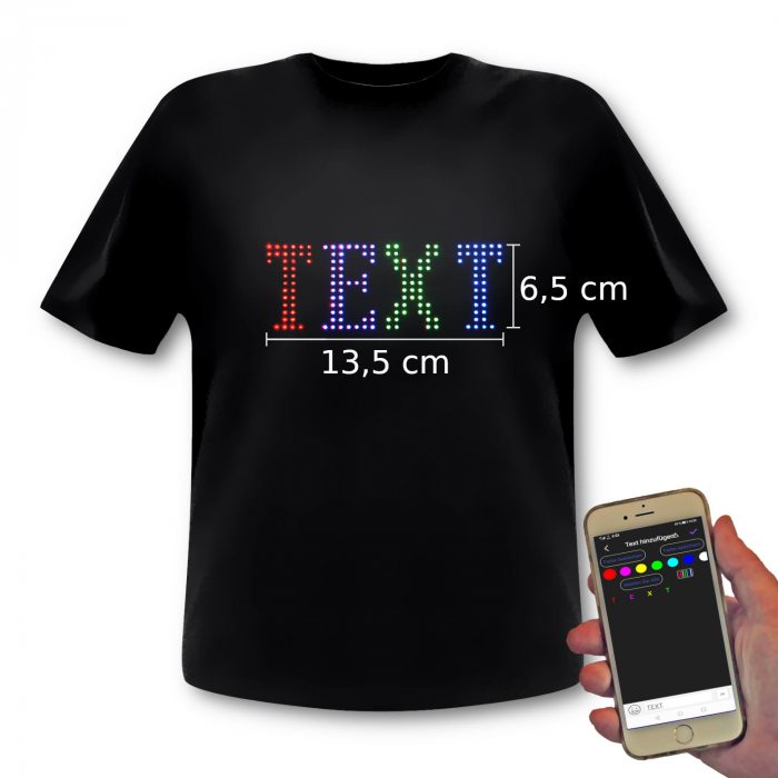laufschrift led-shirt