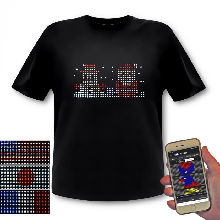 led-shirt rgb display grafiken