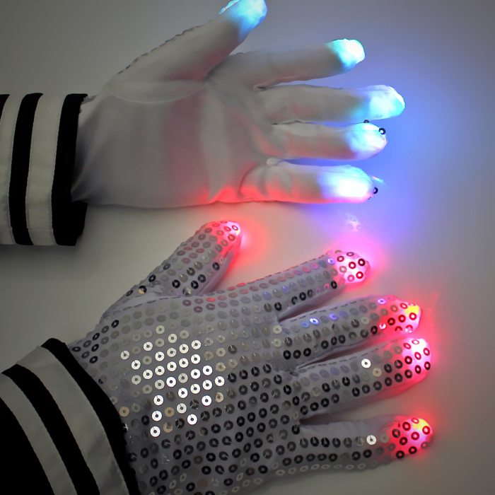 led-handschuhe pailletten