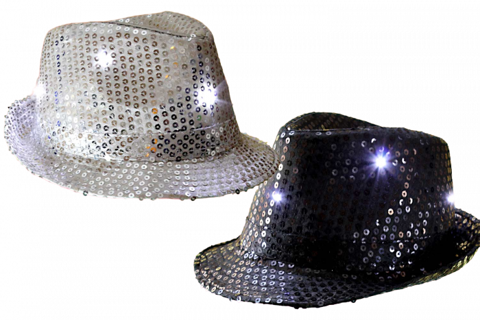 led party hut silber