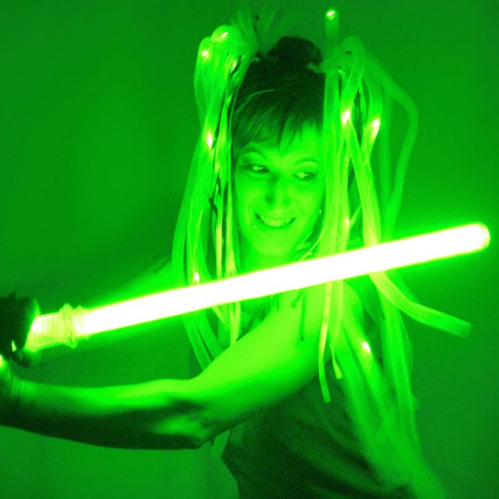 grünes Laserschwert