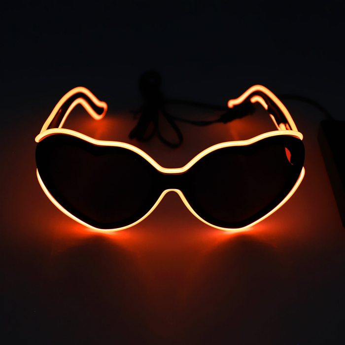 Orange Brille led-brille Herzform
