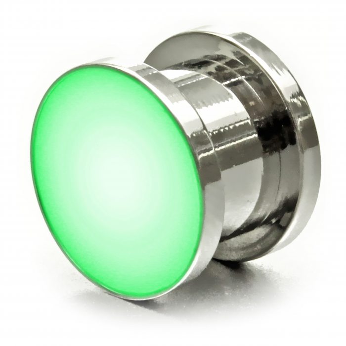 grün tunnel led ohr schmuck