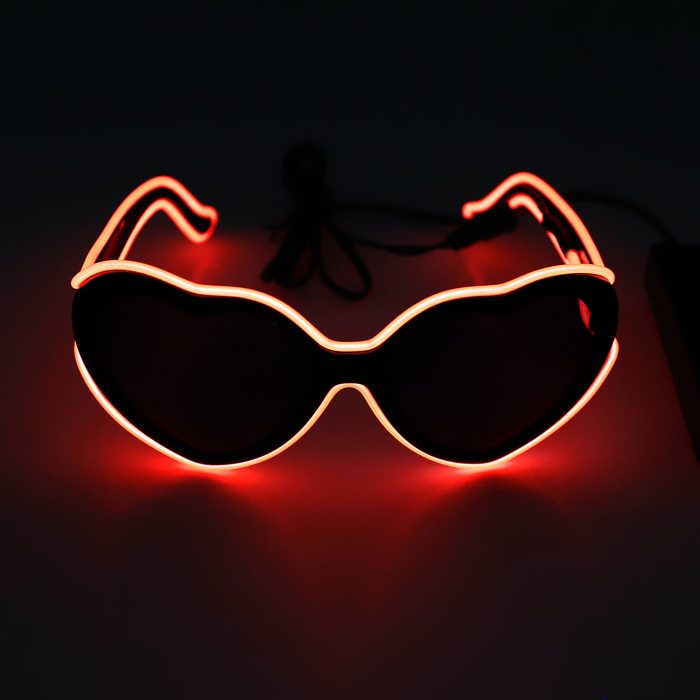 Rote Herzbrille Faschingsbrille