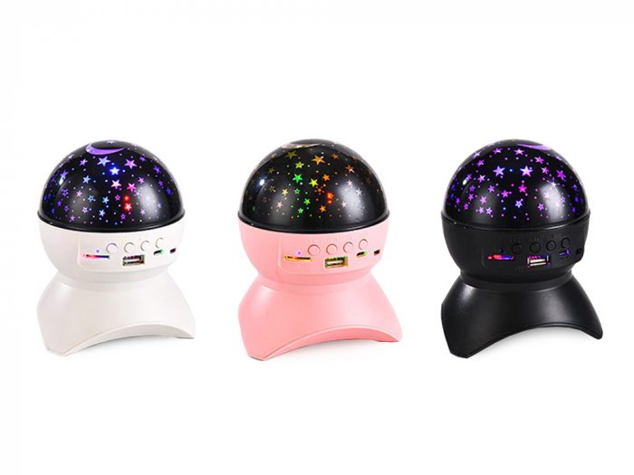 LED projector with stars in three colors