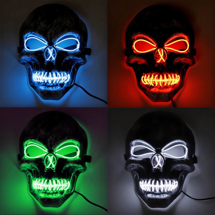 LED-Totenkopf Maske