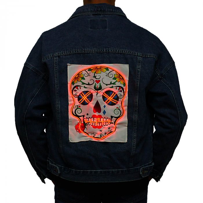 EL light denim jacket