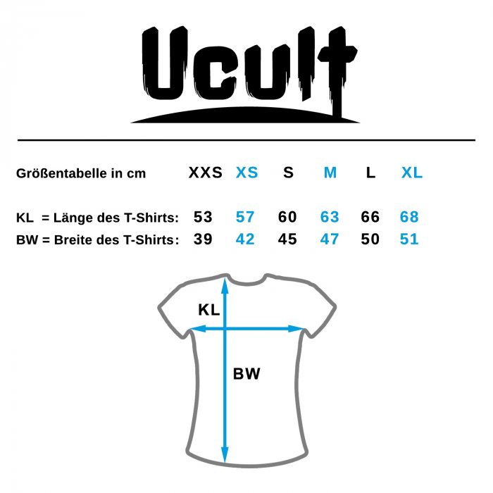 Herzshirt leuchtet Damen Größentabelle