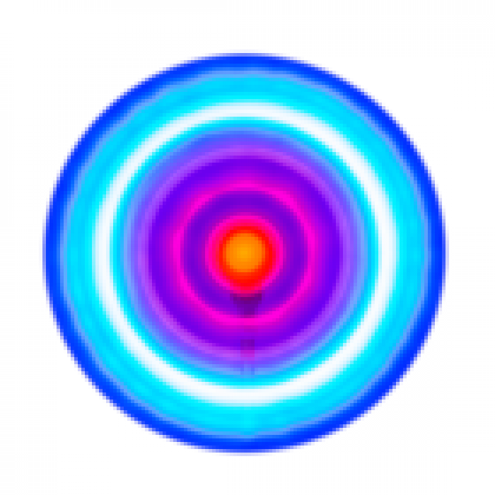 Rotating stick with glowing multicolor LEDs