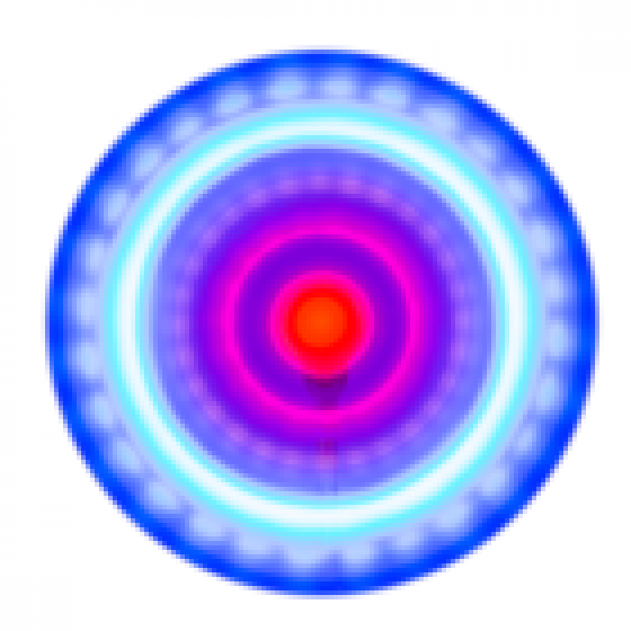 Rotating stick with glowing multicolor LEDs