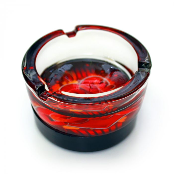 LED glass ashtray