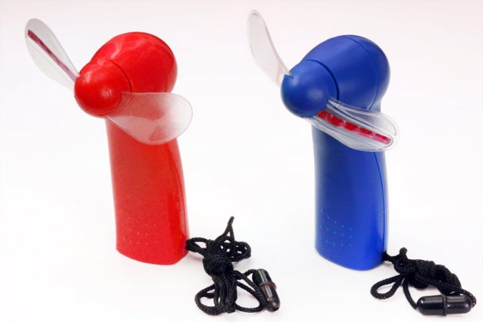 LED hand fan with LED light effects