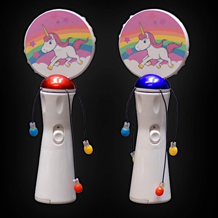 Unicorn swirler with red or blue