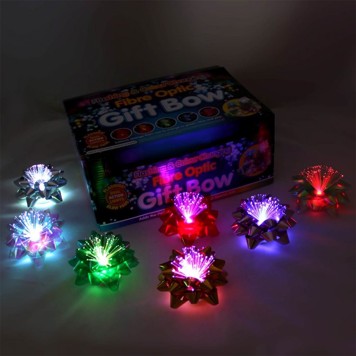 Flashing and Colorchanging Fibre Optic Gift Bow